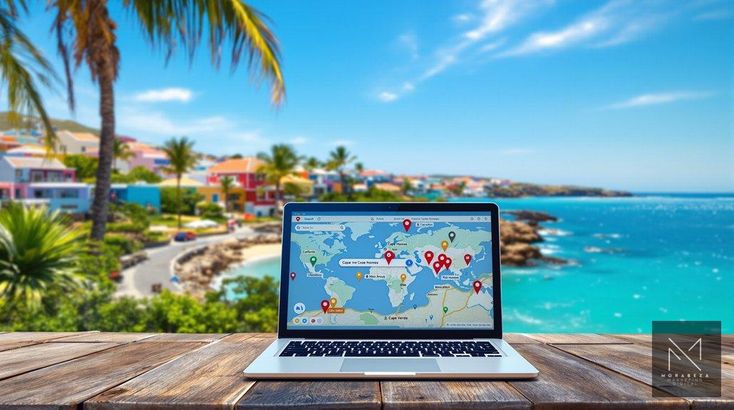 Usuario navegando la web turística visitcentroamerica.com en uso real